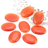 Kaboszon kocie oko owal pomarańczowy 25x18mm