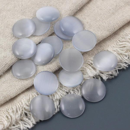 Kaboszon kocie oko okrągły szary 14mm