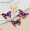 Zawieszka złota emaliowana fioletowy motyl 22x15mm