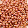 Fire Polish 4mm Alabaster Brown Rose Spotted [20szt]