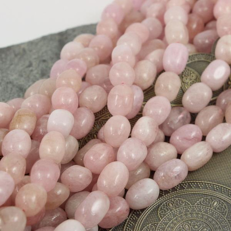 Morganit różowy beczka bryłka 14x10mm