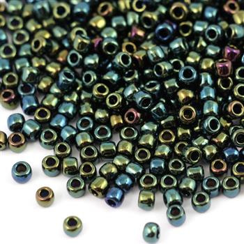 Toho Round 6/0 Metallic Iris - Green/Brown [10g]