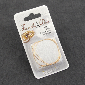 Drut francuski ciepły złoty 0,7mm/35cm