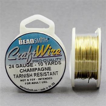 Beadsmith Drut miedziany CHAMPAGNE 0,5mm/9,2m