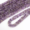 Ametyst kula fasetowana 3mm [sznur 39cm]