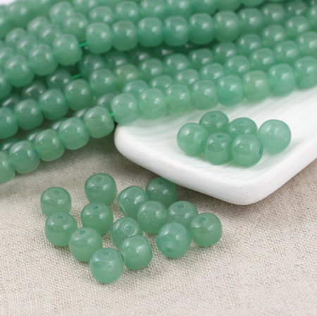 Awenturyn zielony oponka gładka 8x7mm