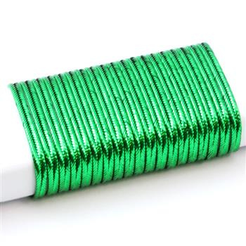 Sznurek sutasz chiński 3mm zielony metalizowany [1 metr]