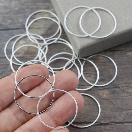 Geometrix metalowa baza obręcz srebrna 25mm