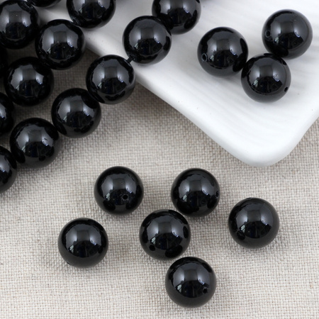 Turmalin czarny kula gładka 12mm