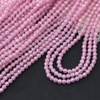 Cyrkonia kula fasetowana różowa 3mm [sznur 36cm]