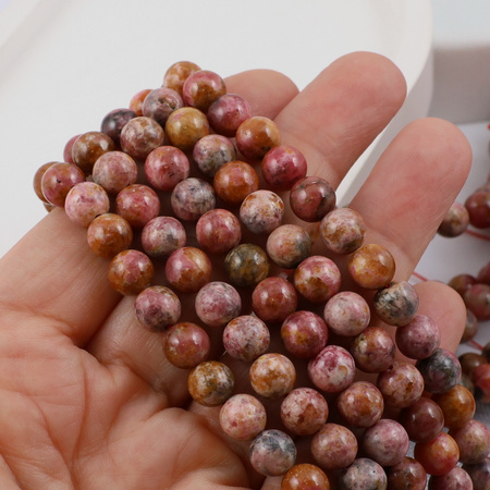 Rodonit brazylijski kula gładka 8mm