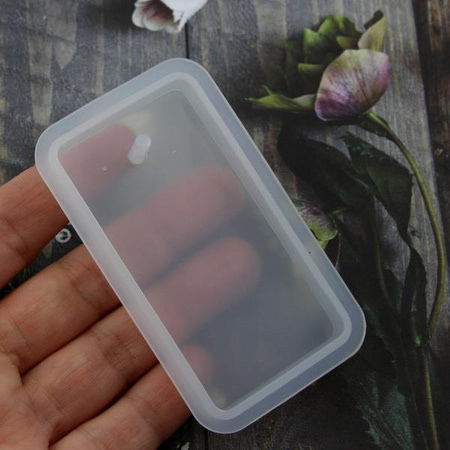 Forma silikonowa do odlewów z żywicy zawieszka prostokąt 68x30x8mm