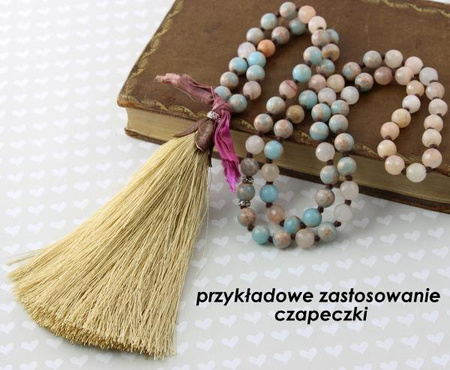 Czapeczka ozdobna tulipan różowe złoto 18mm