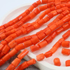 Koral pomarańczowy nieregularny wałek 10x8mm