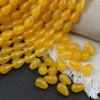Jadeit żółty kropla gładka 12x8mm