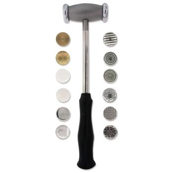 Młotek do metaloplastyki z końcówkami do teksturowania blachy