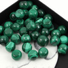 Malachit naturalny kulo-oponka 13x11mm bez otworu [ze skazą]