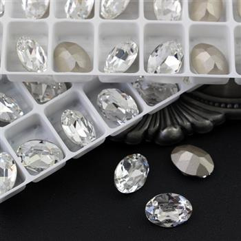 Preciosa Oval Maxima Crystal 14x10mm [2szt]