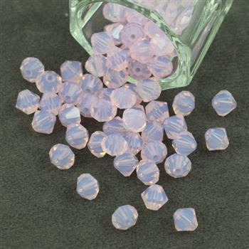 Preciosa Bicone Bead Rondelle Rose Opal 6mm [12szt]