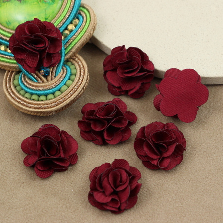 Kwiatek do naklejania bordowy 20mm