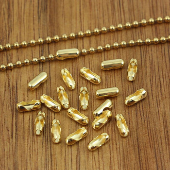 Zakończenie do łańcuszka kulkowego stal szlachetna pozłacana 2mm [10szt]