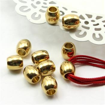 Przekładka oliwka stal szlachetna pozłacana 10x10mm