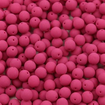 Round Beads Mat Velvet Purple Wine 6mm [20szt]