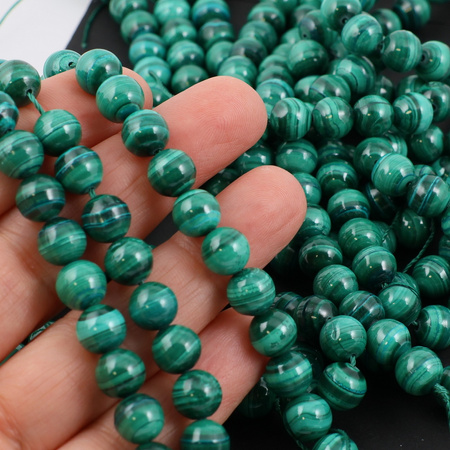 Malachit naturalny kula gładka 8mm