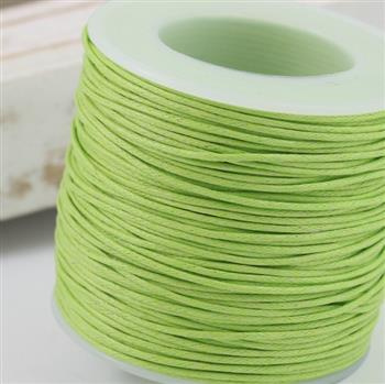Sznurek bawełniany woskowany jasny zielony 1mm [szpula 80m]