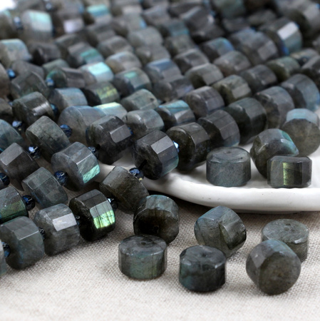 Labradoryt oponka fasetowana 12x8mm