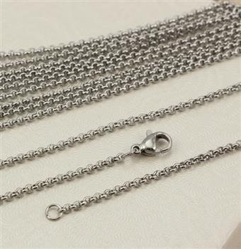 Łańcuszek gotowy z zapięciem stal szlachetna [50cm]