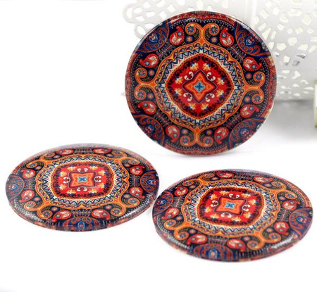 Kaboszon szklany z grafiką moneta 58mm