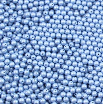 Round Beads Powdery - Pastel Blue 4mm [50szt]