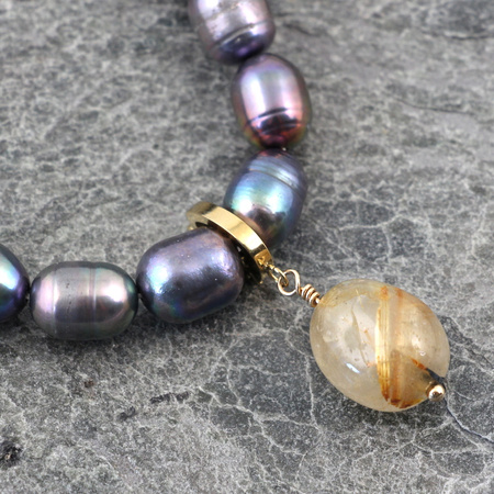 Krawatka wymienna do zawieszek stal szlachetna pozłacana 12x8mm