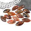Kaboszon agat wężowy wrzeciono brązowe 40x20mm