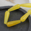 Jadeit żółty kropla gładka 30x10mm
