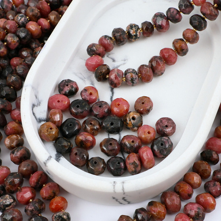 Rodonit oponka fasetowana 10x7mm