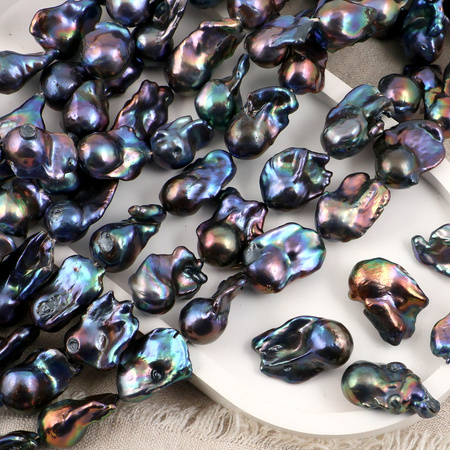 Perła słodkowodna baroque czarna 15-30mm