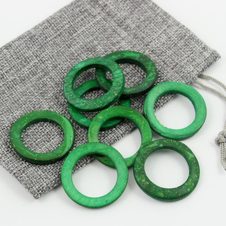 Drewno kokosowe krążek zielony 35mm