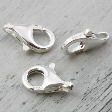 Zapięcie srebrne karabińczyk 16mm Ag925