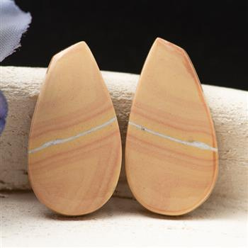 Kaboszony jaspis maligano 25x13x3mm [para]