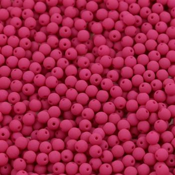 Round Beads Mat Velvet Purple Wine 4mm [50szt]