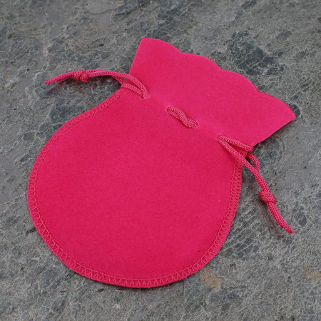 Sakiewka z weluru różowa 12x9cm