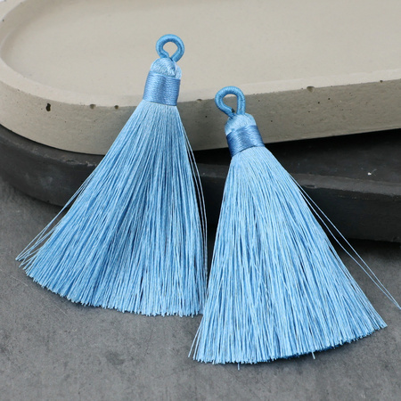 Chwost z pętelką błękitny 70 mm