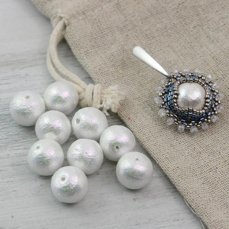 Miyuki Cotton Pearls Rich White kula 10mm