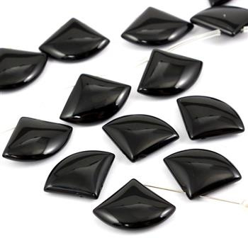 Onyks trójkąt wachlarz 28x20mm