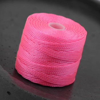 Nici nylonowe S-Lon bead cord NEON PINK 0,5mm/70m [szpula]