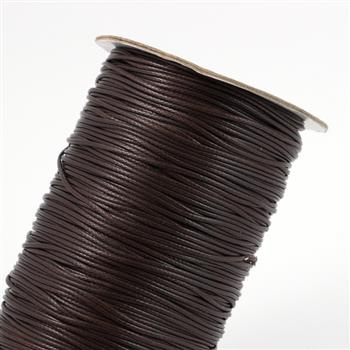 Sznurek powlekany ciemny brązowy 1mm [1metr]