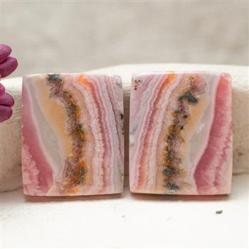 Rodochrozyt z wtrąceniami pirytu 18x15x4mm [para]