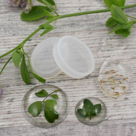 Forma silikonowa do odlewów z żywicy zawieszka owal 25x18mm